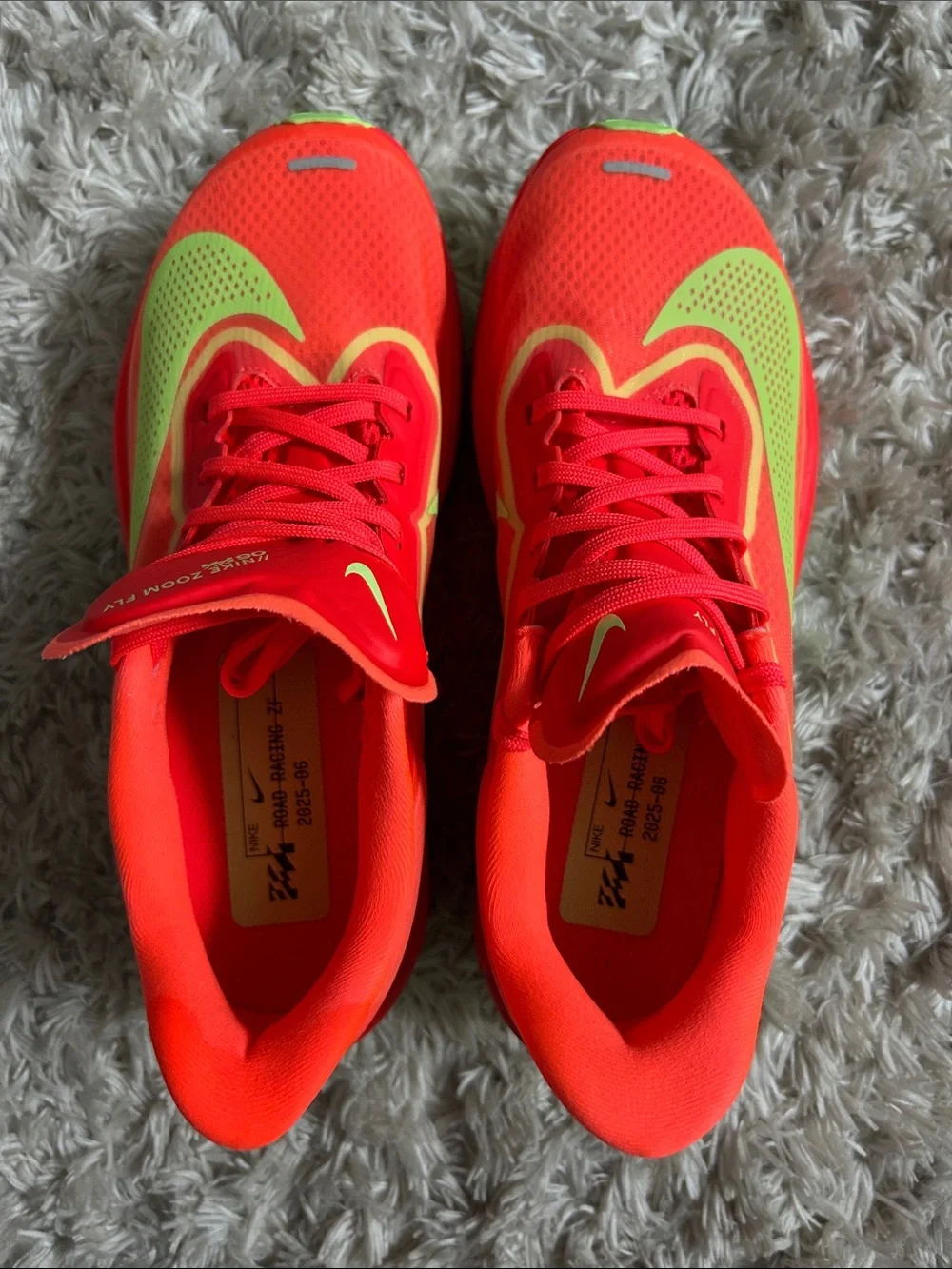 Nike Women’s Running Sneakers in Bright Orange with Neon Green Accents